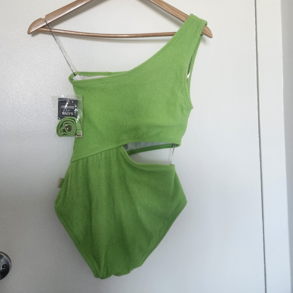 Michael Kors Green Apple Swimsuit - Picture 2 of 4